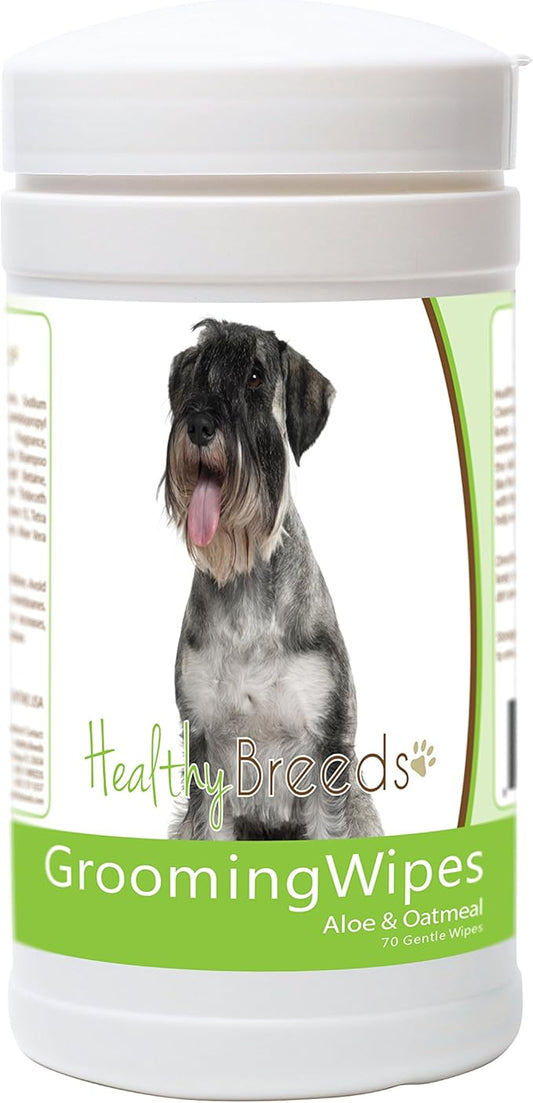 Healthy Breeds Standard Schnauzer Grooming Wipes 70 Count