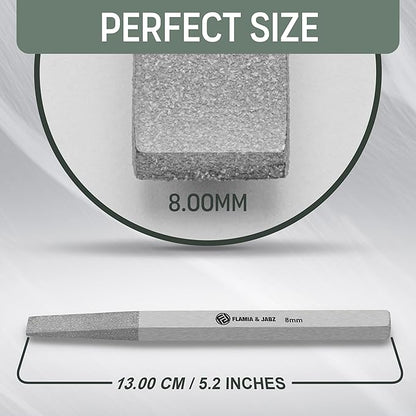 FLAMIA & JABZ Stripping Metal Stones & Nail File for Dogs, Cats & Pets (8 MM)