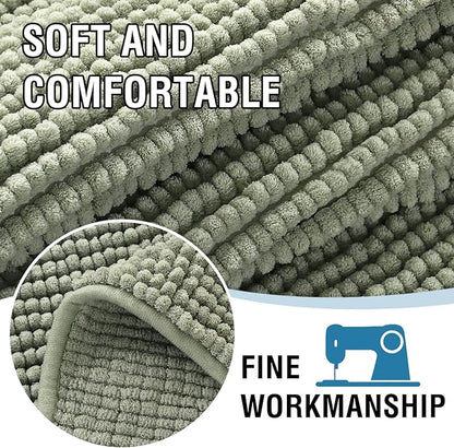 H.VERSAILTEX Plush Chenille Dog Bed Cover Thick Soft Sofa Cover for 3 Cushion Couch Anti Slip Couch Cover Furniture Protector for Dog, Pet, Cat (35" x 82", Sage)
