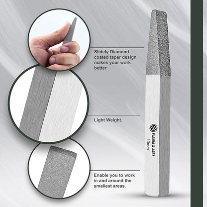 FLAMIA & JABZ Stripping Metal Stones & Nail File for Dogs, Cats & Pets (13 MM)