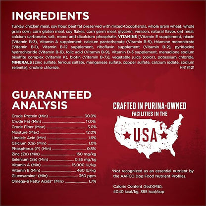 Purina ONE True Instinct With A Blend Of Real Turkey and Venison Dry Dog Food - 27.5 lb. Bag