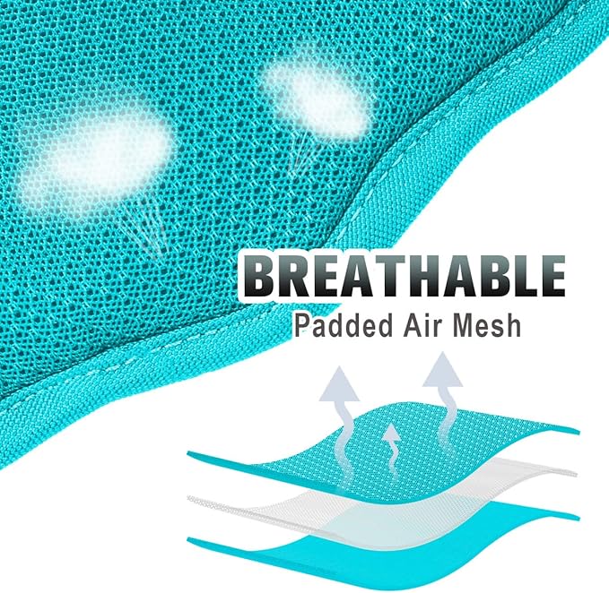 BARKBAY No Pull Dog Harness Large Reflective Dog Harness with Front Clip and Easy Control Handle for Walking Training Running with ID tag Pocket(Ocean Blue,L)