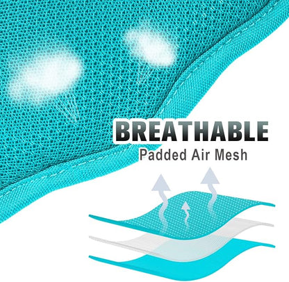 BARKBAY No Pull Dog Harness Large Reflective Dog Harness with Front Clip and Easy Control Handle for Walking Training Running with ID tag Pocket(Ocean Blue,L)