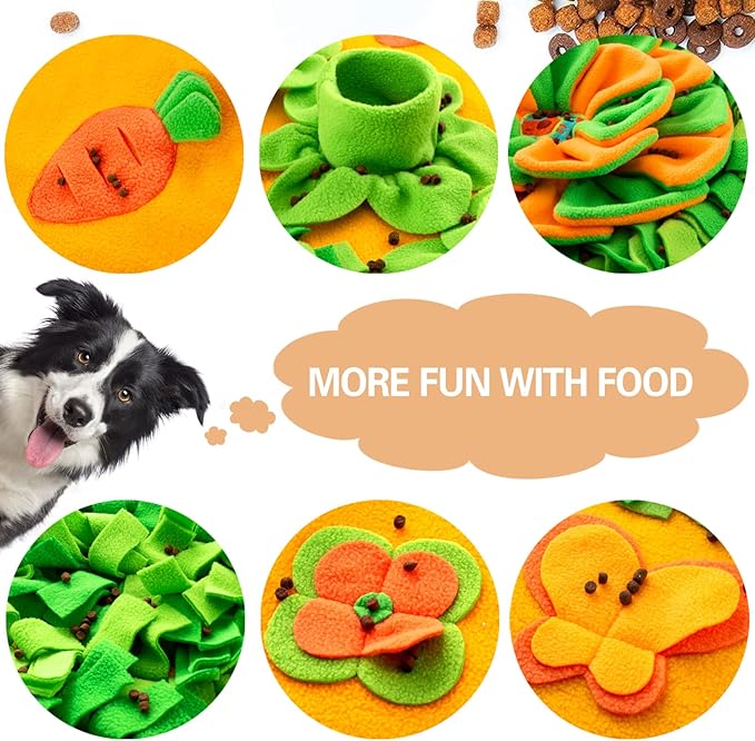 Snuffle Mat for Large Dogs, 40'' x 27.5'' Sniff Mat for Dogs, Portable Slow Feeding Mat for Foraging Skills and Stress Relief, Interactive Indoor/Outdoor Dog Puzzle Toys for Nosework Training