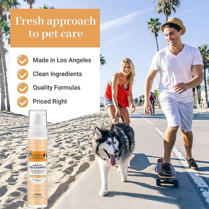 Frankie & Paisley Waterless Dog Shampoo, Natural Dry Shampoo for Dogs or Cats No Rinse Required with Natural Colloidal Oatmeal for a Deodorized Puppy - Foaming 7.1 fl. Oz