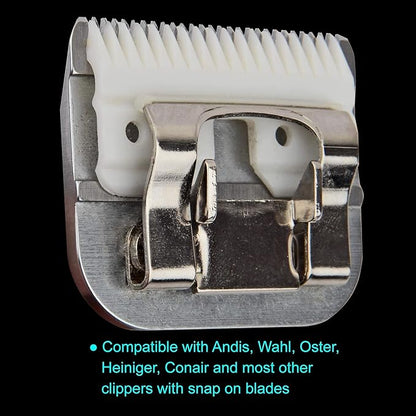 Detachable Ceramic Blade - Size 7F Blade 1/8", Made of High-Tech Ceramic Materials, Compatible with Most Andis, Oster, Wahl A5 Clippers