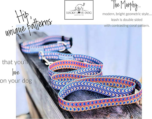 Lucky Love Dog Collar, Big Dog Collar for X-Large Dogs, Comfort Dog Collar for Boy Dogs, Beautiful & Vivid Patterns, Easy On & Off Clasp Accessory (Murphy, XL)