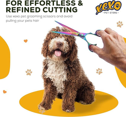 Straight Dog Scissors - Essential Scissors for Pet Grooming - 7.5" Right Handed Sharp Stainless Steel Shear