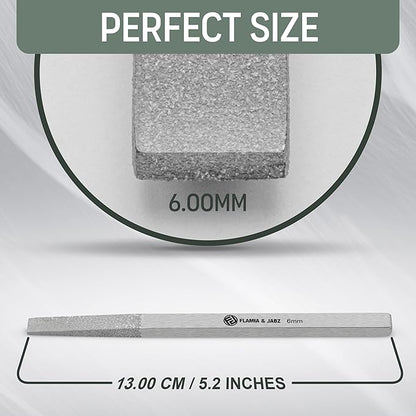 FLAMIA & JABZ Stripping Metal Stones & Nail File for Dogs, Cats & Pets (6 MM)
