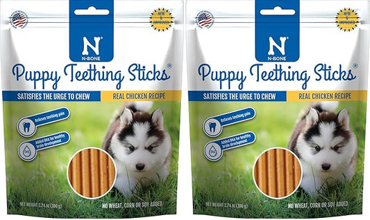 N-Bone Puppy Teething Treats,Chicken, 3.74 oz (111150) (Pack of 2)