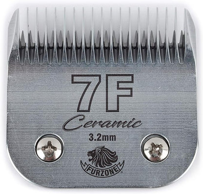 Detachable Ceramic Blade - Size 7F Blade 1/8", Made of High-Tech Ceramic Materials, Compatible with Most Andis, Oster, Wahl A5 Clippers