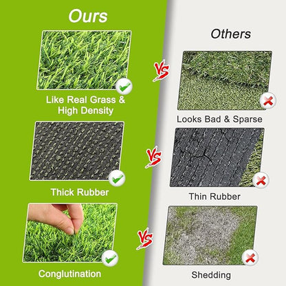 2 Pack 26"x30" Dog Grass Pee Pads, Reusable Artificial Grass Turf Rug for Puppy & Cats, Washable Fake Grass Mat Dog Pee Pad Replacement Outdoor Indoor Potty Training Pads with Drainage Holes