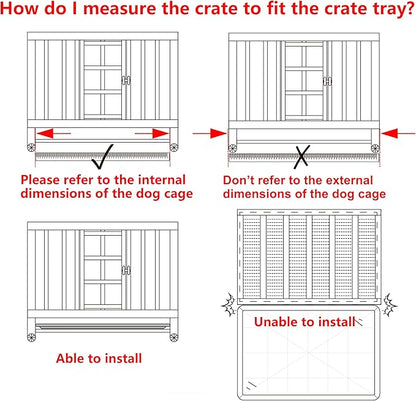 Dog Crate Tray 36" - ChewProof Replacement Pan, Easy to Clean, Easy to Assemble,Ideal for Potty Training - Perfect for Pet Crates & Kennels (1PCS+Chew Toys)