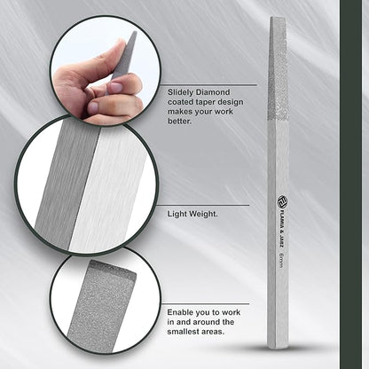 FLAMIA & JABZ Stripping Metal Stones & Nail File for Dogs, Cats & Pets (6 MM)