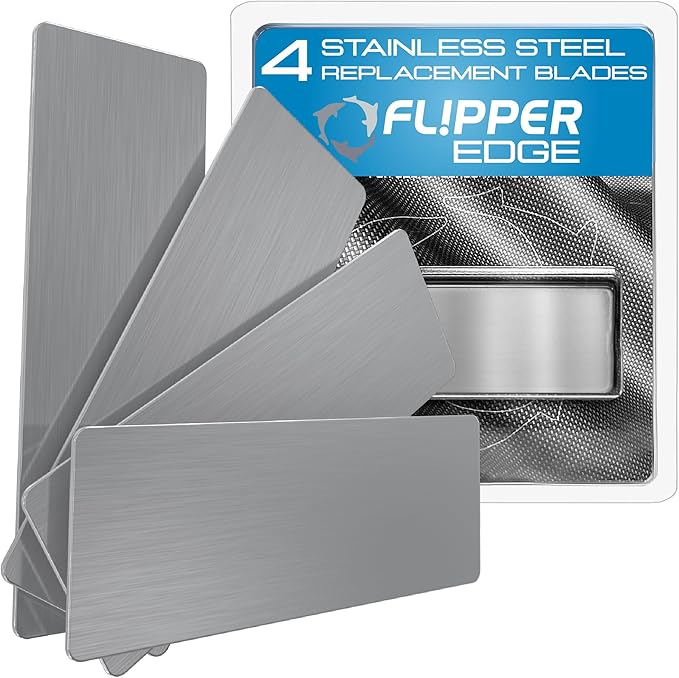 Flipper Edge Stainless Steel Blades - 4pk