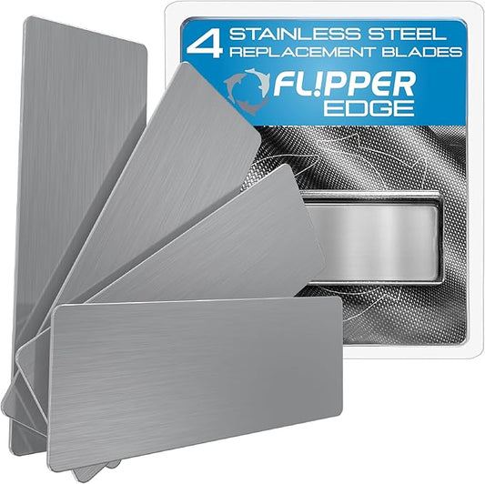 Flipper Edge Stainless Steel Blades - 4pk