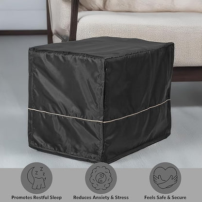 MidWest Homes for Pets Dog Crate Cover, Privacy Dog Crate Cover Fits Midwest Dog Crates, Crate Cover Only, Machine Wash & Dry, Black, 24-Inch