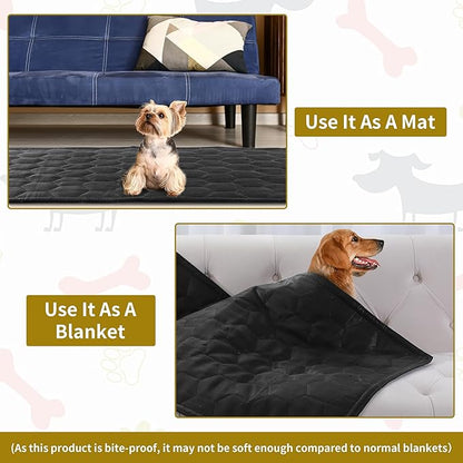 HOMBYS Indestructible Dog Blanket Chew Proof and Waterproof Dog Blanket, Quilt Design Reversible and Washable Pet Blanket Protects Furniture, Couch, Bed, and Car from Scratches, Teeth,40"x50"