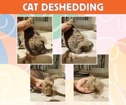 Jocomb Premium Wooden Deshedding & Dematting Brush – Gentle Grooming Brush for Dogs, Cats, Horses & Livestock – Comfortable, Durable & Ideal for Short Hair, Thick Coats & Wiry Coats