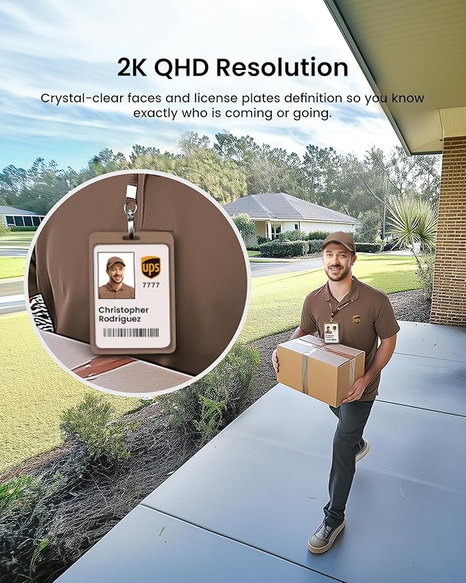 aosu Solar Security Cameras Wireless Outdoor, 2Mins DIY Installation, No Subscription Cameras for Home Security System, Local Storage, 2K Color Night Vision for Surveillance, 2.4&5ghz WiFi, 4 Cam-kit