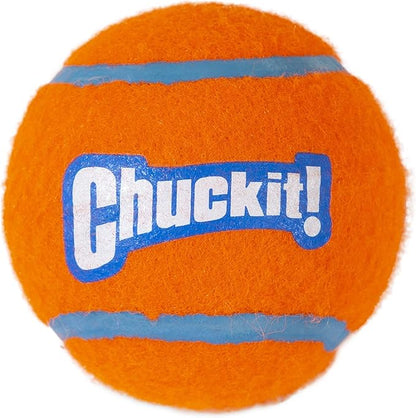 Chuckit! Dog Tennis Ball Dog Toy, Medium (2.5 Inch Diameter) for dogs 20-60 lbs, Shrink Wrap Pack of 2