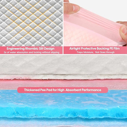 Puppy Pads Disposable Puppy Training Pads 13" x 18" -100 Count Puppy Pads | Premium Puppy Potty Training Pads，Underpads Ultra Absorbent Incontinence Pet Training Pads (S (13" X 18" - 100 Pcs ))