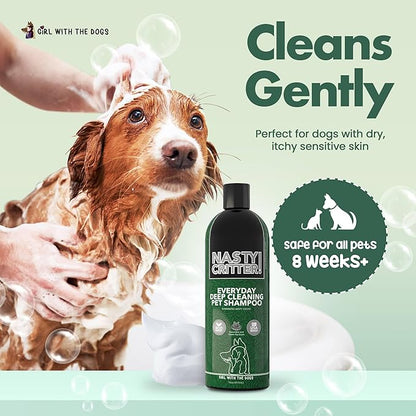 Nasty Critter! by Girl With The Dogs - Everyday Deep Cleaning Dog Shampoo 16 Oz, Made in USA 8 Wks+