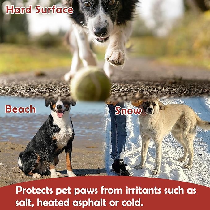 Natural Dog Paw Balm - Dog Nose Balm - Heals, Repairs & Moisturizes for Cracked Paws, Noses - Effective & Safe Dog Paw Protectant - for Dogs & Cats,2.12 Oz