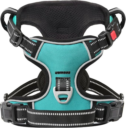 Timos Dog Harness,NO Need Go Over Dogs Head 3 Snap Buckles Pet Harness with 2 Leash Clips,Adjustable Soft Padded No-Pull,Reflective No-ChokeOxford Vest for Small Medium Large Dogs,X-Large (Pack of 1)