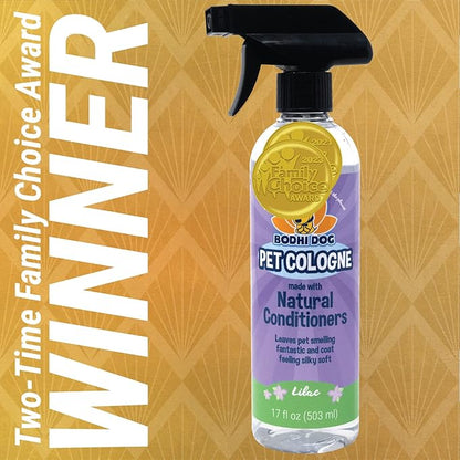 Bodhi Dog Natural Dog Cologne (Lilac) - Premium Scented Deodorizing Pet Perfume with Conditioner for Dogs & Cats - Keeps Pets Fresh & Clean - Gentle and Safe Formula, Made in USA (17 Fl Oz)