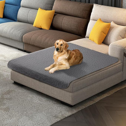 Waterproof Dog Blanket, Washable Anti-Slip Pet Couch Covers for Sofa,Pet Hair Resistant Blankets Bed Chair Furniture Couch Protector for Dogs-40x50,Darkgrey