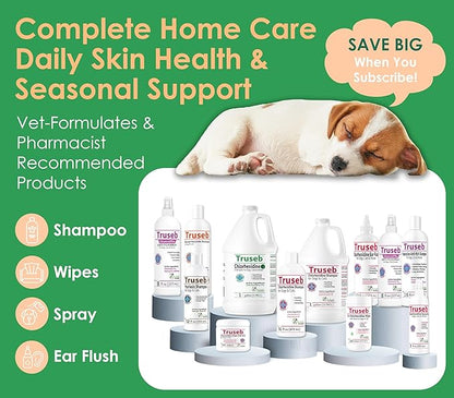Truseb Topical Chlorhexidine 4% Shampoo for Dogs, Cats & Horses (12 oz)- with Aloe for Cleansing (Chlorhexidine 4% Shampoo, 12 oz)