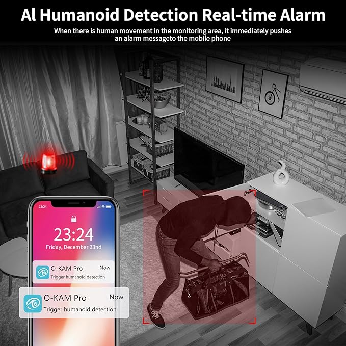 VSTARCAM Indoor Camera, 2K HD Dog/Pet Camera with Phone APP, Night Vision, 2-Way Audio, Hybrid Zoom, 2.4G WiFi Dual Monitor, 7/24 Recording, Cloud/SD Card Storage