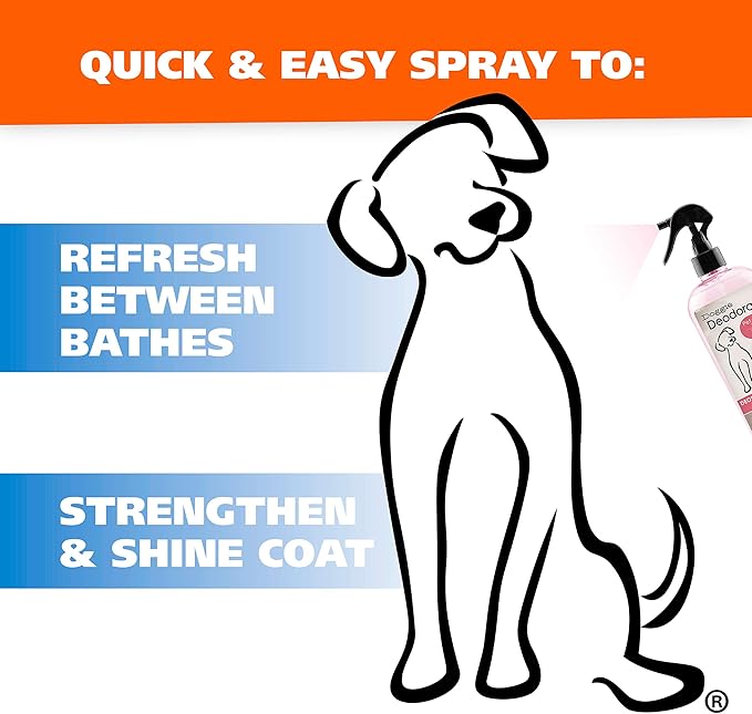 Wahl USA Cornflower Aloe Pet Deodorant Spray for All Dogs & Cats – Clean Fresh Smell Refreshes & Deodorizes – 8 oz - Model 820009A