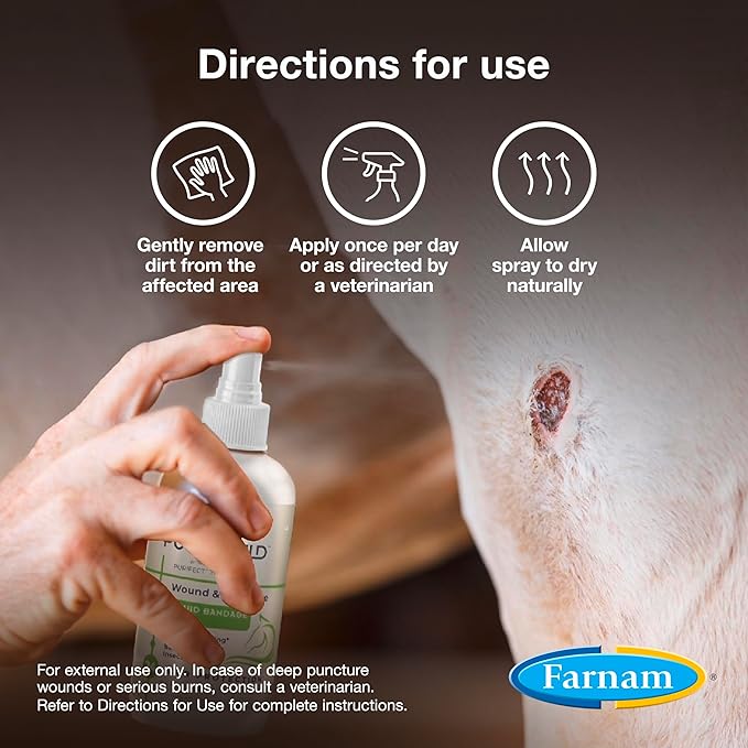Farnam Purishield Wound and Skin Care Liquid Bandage Plus, Promotes Healing* and Provides 24-Hour Barrier* for Horses, Dogs, Cats & Livestock