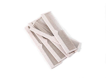 Bleeker and Rowe 100% Biodegradable Combs - Individually wrapped - Environmentally Eco Friendly Bulk Pocket Pet Dog Grooming Hair Lice Combs - Perfect for Macrame (Pack of 15)