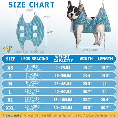 Supet XL Dog Grooming Hammock, Relaxation Pet Grooming Hammock Restraint Dog & Small Animal Leashes Sling for Grooming Helper for Nail Trimming Clipping