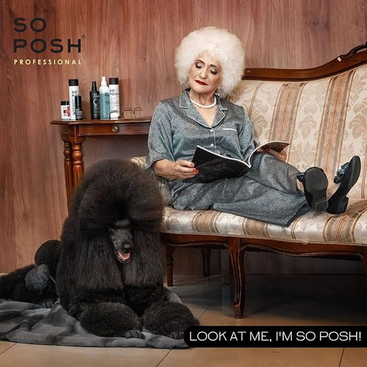 So Posh I’m So Fantastic Dog Shampoo - Deep Cleansing Shampoo, with Collagen & Keratin & Optical Brighteners, Suitable for All Breeds, Sulfate & Paraben Free, 1:10 Concentrate. 8.4 Oz