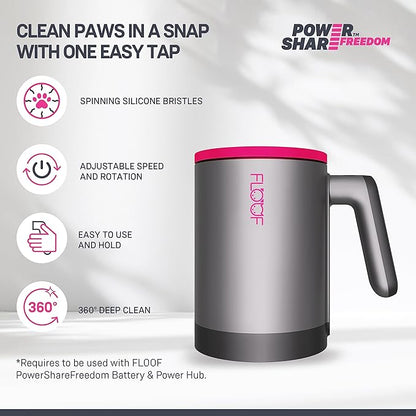 FLOOF Dog Paw Cleaner, Dog Paw Washer, Smart & Easily Used Dog Foot Washer for keeping pet paws clean and fresh, 20V Powershare Freedom, FLOOF Portable Pet Grooming System(Tool Only)