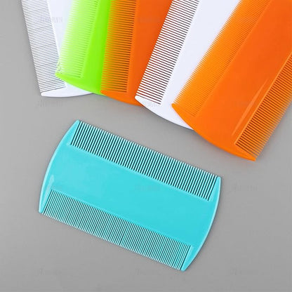 AUEAR, 12 Pack Plastic Pet Comb Flea Lice Dog Cat Double Sided Fine Tooth Hair Grooming 4 Colors