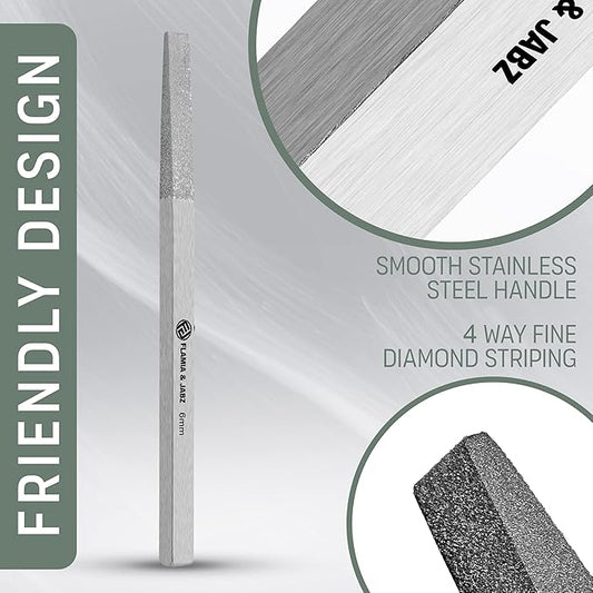FLAMIA & JABZ Stripping Metal Stones & Nail File for Dogs, Cats & Pets (6 MM)