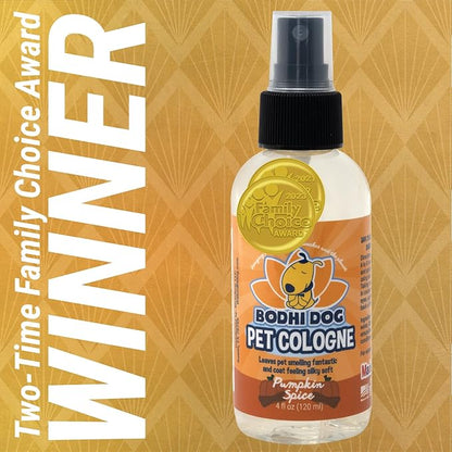 Bodhi Dog Natural Dog Cologne (Pumpkin Spice) - Premium Scented Deodorizing Pet Perfume with Conditioner for Dogs & Cats - Keeps Pets Fresh & Clean - Gentle and Safe Formula, Made in USA (4 Fl Oz)