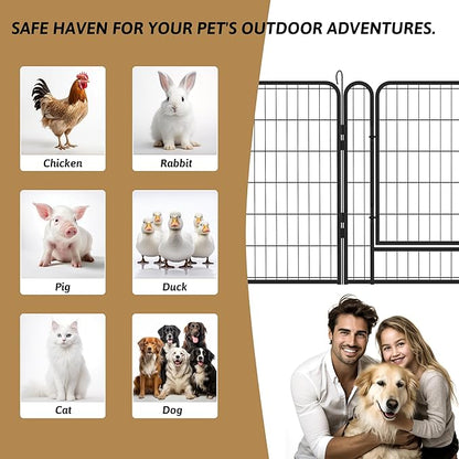 KEIKI 16 Panels 39.37" H Heavy Duty Metal Playpen with Door for Dog Fence,Pet Exercise Pen Versatile Shape for Outdoor Indoor