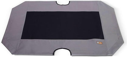 K&H Pet Products Elevated Cooling Outdoor Dog Bed Portable Raised Dog Cot Replacement Cover Only Gray/Black Mesh X -Large 50 X 32 Inches (Cot NOT Included)