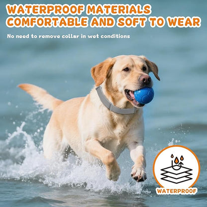 4 Pack Effective Flea Collar for Dogs, 25" Adjustable Natural Pet Flea and Tick Prevention Collars for Large Medium Small Dogs, Waterproof Fleas Ticks Collar for Puppies, 32 Months Protection, Gray