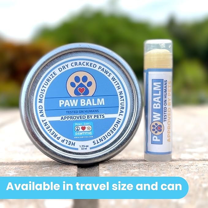 Pawtitas Paw Balm for Dogs Manufactured with Certified Organic Herbs Moisturizer for Cracked Burn Pads, Paw Balm Can 1.75 oz / 52 ml
