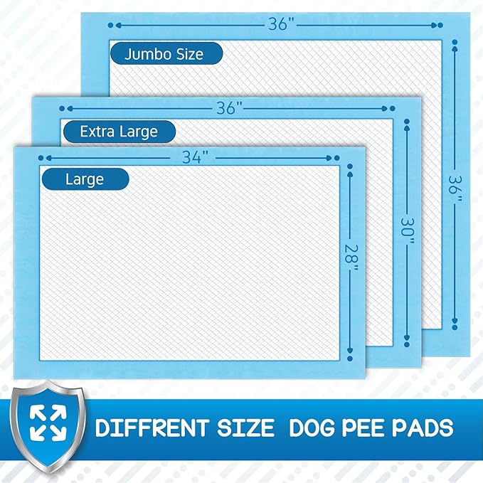CROCI Wee Wee Pads for Dogs - 28x34in Extra Large Puppy Dog Pads with Adhesive Tabs, Super Absorbent Up to 6 Cups, Disposable (40 Counts)
