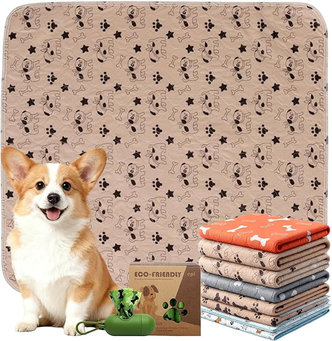 Puppypad.com Pee Pad, Washable Puppypad with Pheromones, Reusable Puppypad Brand Puppy Pad Mats- The Last Pee Pad You'll Get, Leak-Proof Pet Training Rug for Dogs Indoor Use (D, M(28×31in))