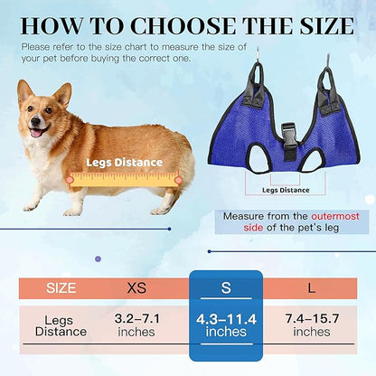 PatiencET Dog Grooming Hammock, Pet Grooming Hammock for Cats & Dogs, Dog Holder for Nail Trimming, Cat Sling for Nail Trimming with Nail Clippers/Trimmer, Nail File, Pet Comb(S)