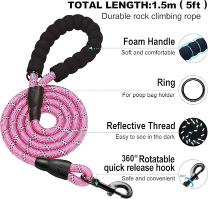 haapaw Dog Harness with Leash Set, No Pull Adjustable Reflective Step-in Puppy Harness with Thickened Padded Vest for Extra-Small/Small Medium Dogs